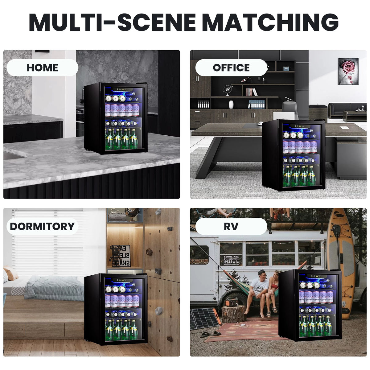 1.6cu.ft Wine Cooler Cabinet Beverage Mini Fridge Black Y43152