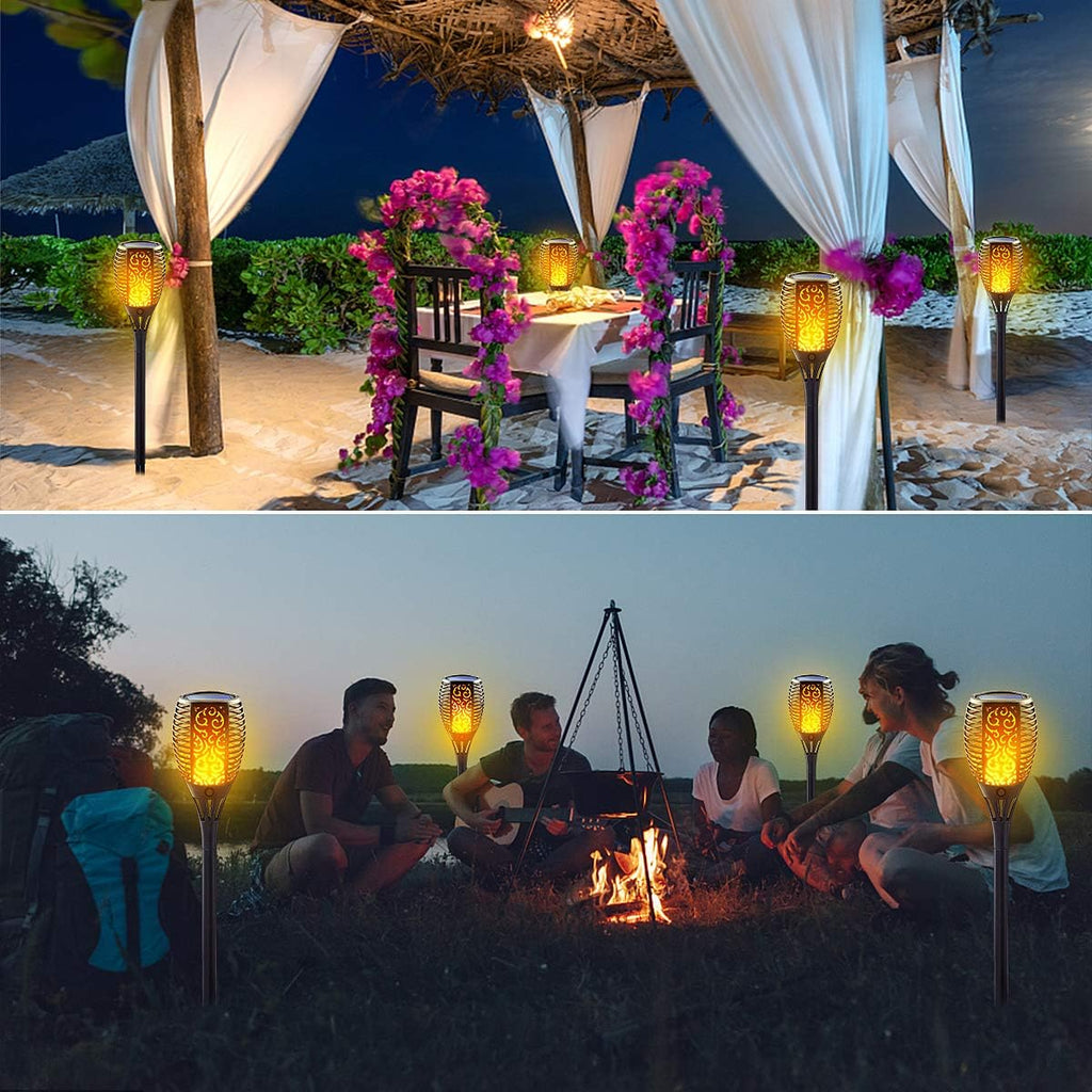 8 Pack Solar Torch Light with Flickering Flame M419