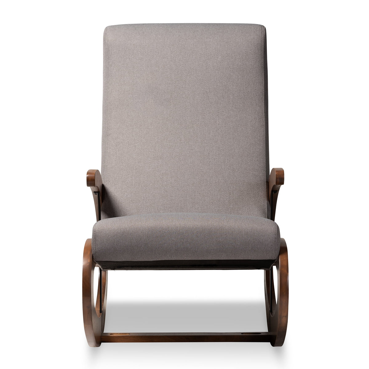 Gray Fabric Upholstered Wood Rocking Chair J62212