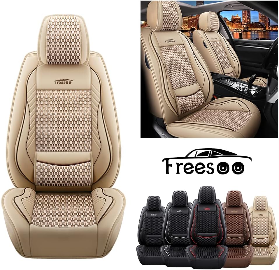 Faux Leather Car Seat Cover Front Only Q53021