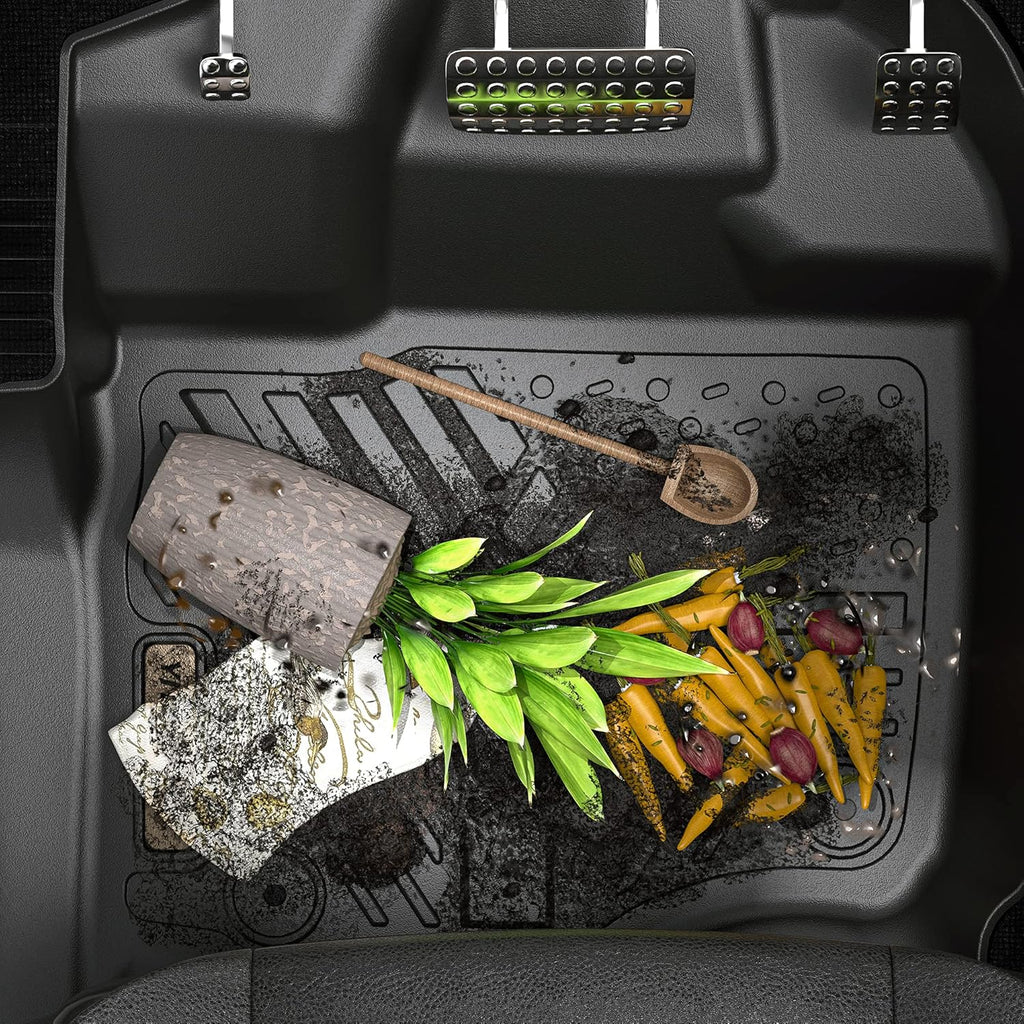Custom Fit All-Weather Floor Mats 1st & 2nd Row Black D99750