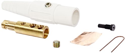 White Brass 400Amp 600V Inline Male A4045