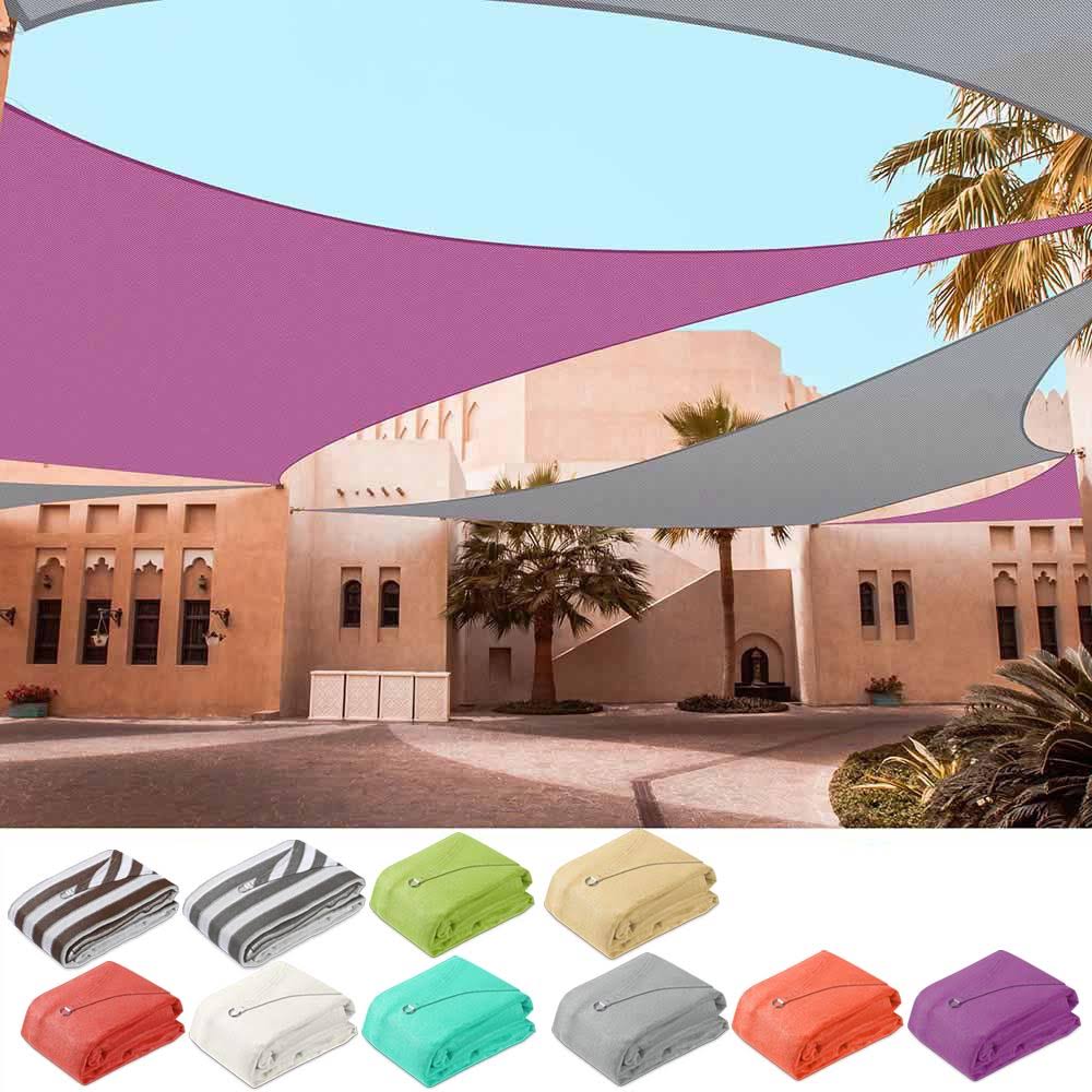 Rectangle Sun Sail Shade Canopy 20ftx16ft Desert Sand D7670