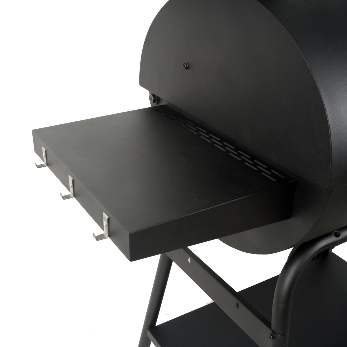 28 Offset Steel Charcoal Smoker Grill with Side Firebox, Black R1156