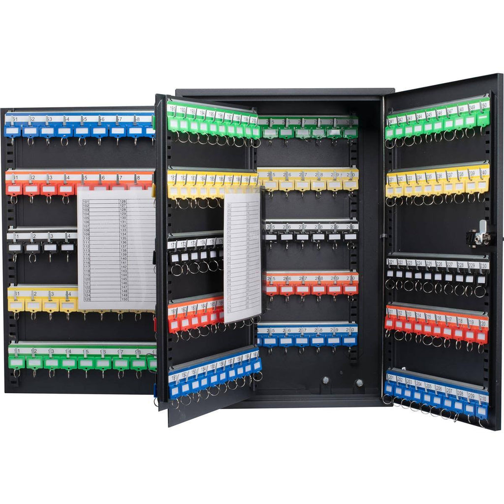 300 Position Adjustable Key Cabinet with Combination Lock Black G916608