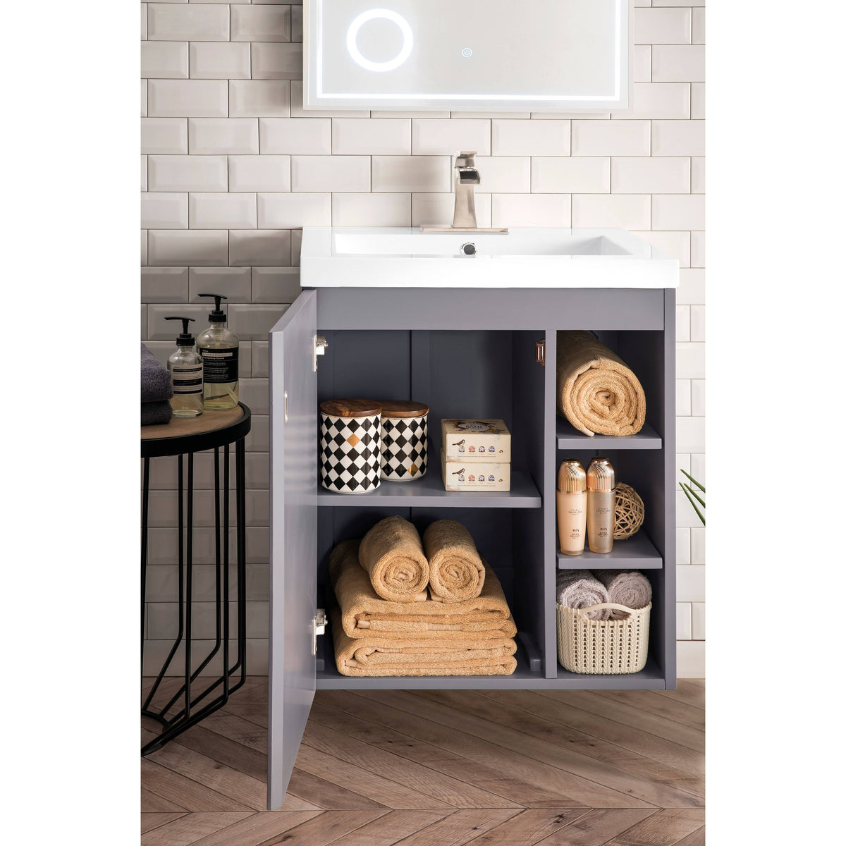 24 inch Single Vanity Cabinet with Countertop T302