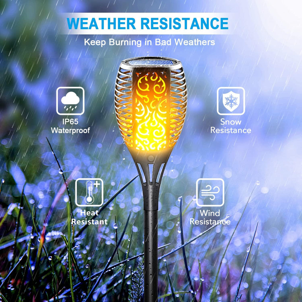 Solar Torch Light with Flickering Flame 8 Pack L23767