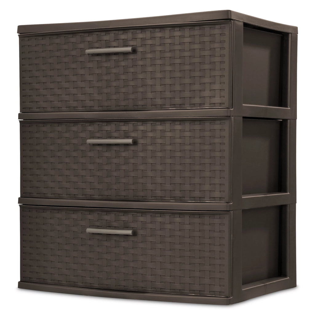 3 Drawer Wide Weave Tower Espresso X361525