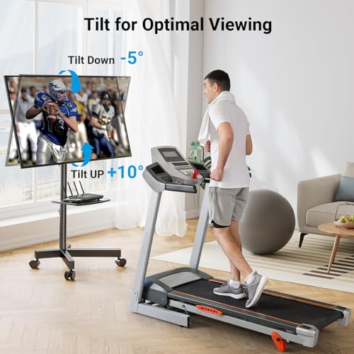 Mobile TV Stand for 23-60 Inch TVs with Laptop Shelf L9219