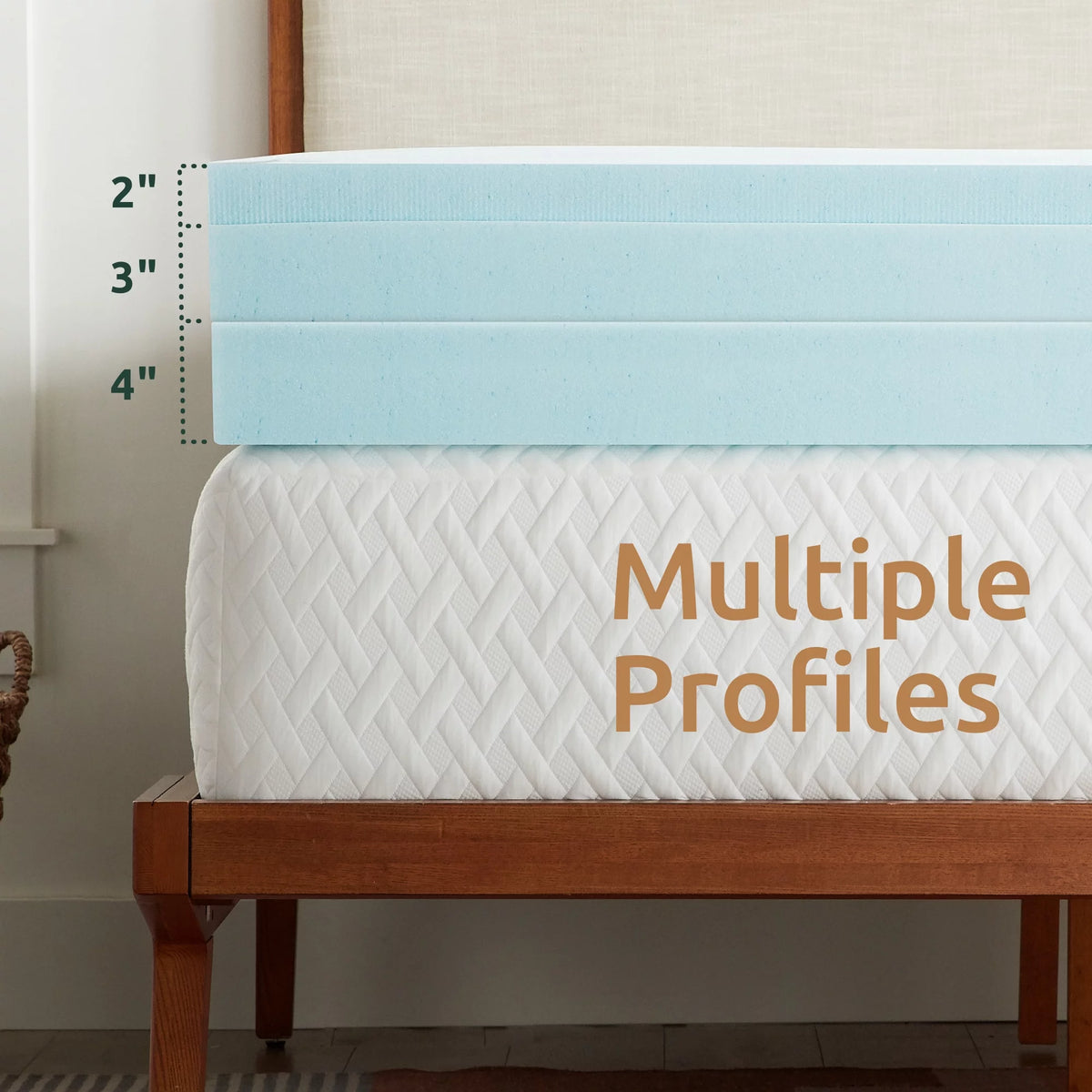 3" Gel Infused Memory Foam Mattress Topper, Queen Z238