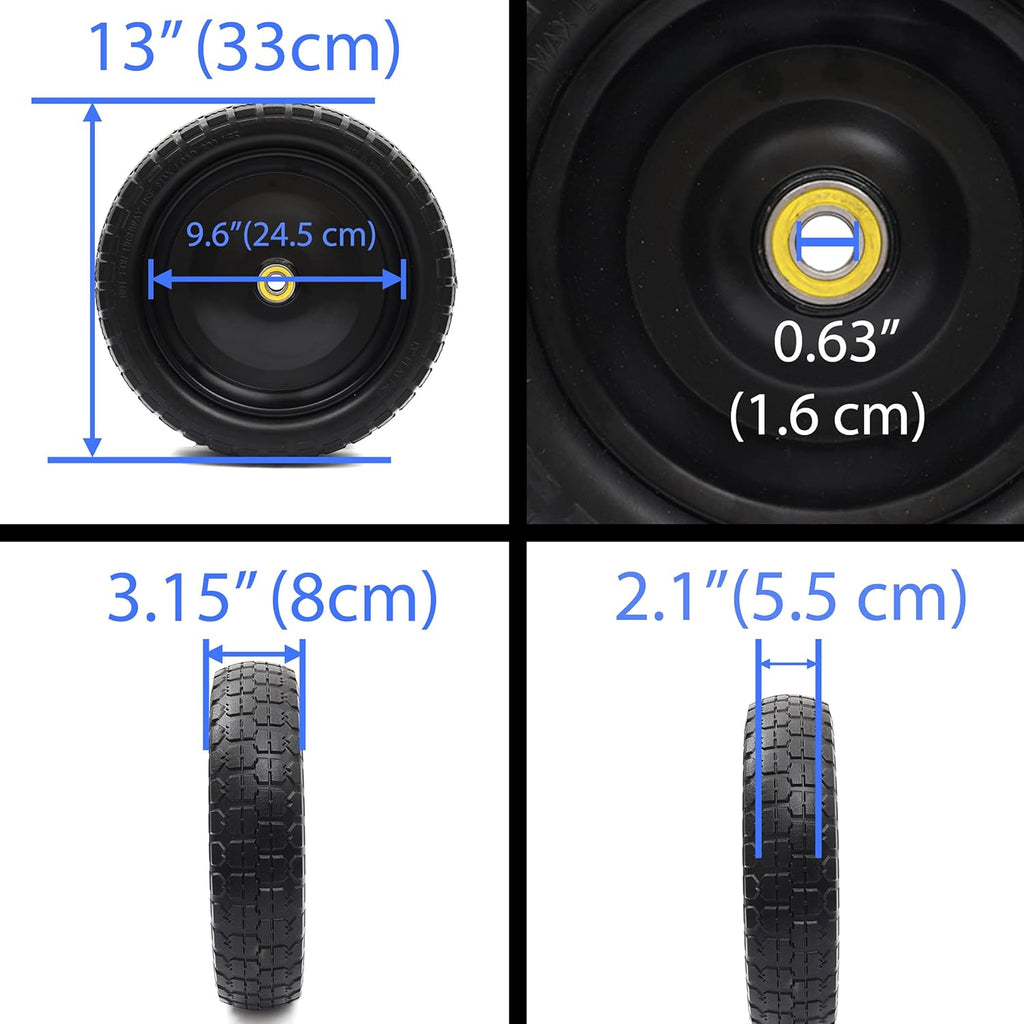 13'' Solid Polyurethane Flat-Free Tire and Wheel Assemblies H151