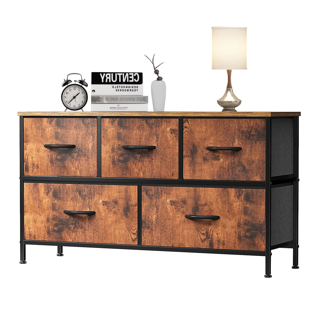 5 Drawer Dresser with Wood Top Q78504