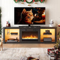 Black Electric Fireplace TV Stand L860