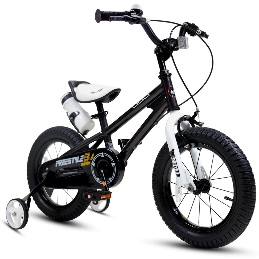 16 In Black Kids Bike with Training Wheels E3434