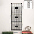 Black Metal Three Tier Wall File Holder N747