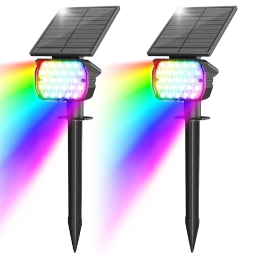 IP67 Waterproof Solar Landscape Spot Lights 8 Pack Cool White 27 LED C6400