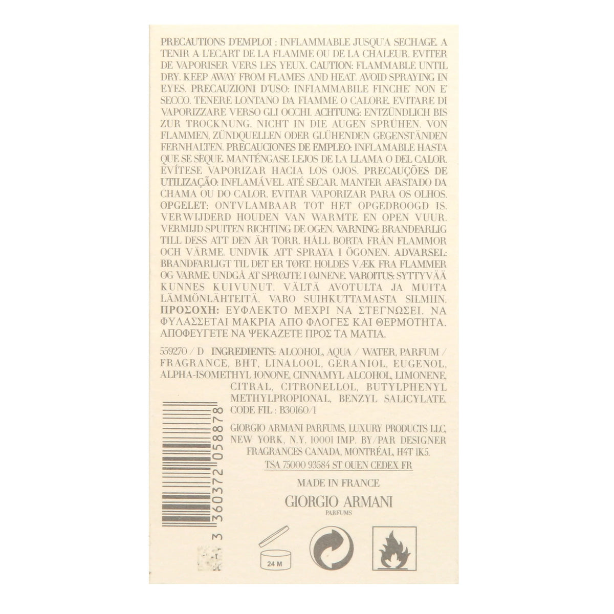 Eau De Toilette 3.4 oz F8417