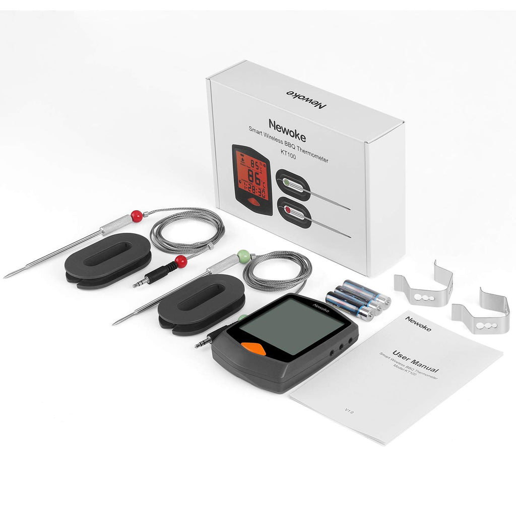 Digital Meat Thermometer with 2 Probes, 3.3 Inch LCD Display, Pack of 2 S3929