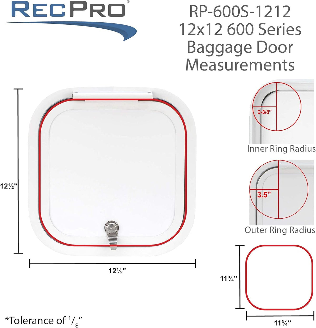 12 x 12 Baggage Door with Rounded Corners B30126