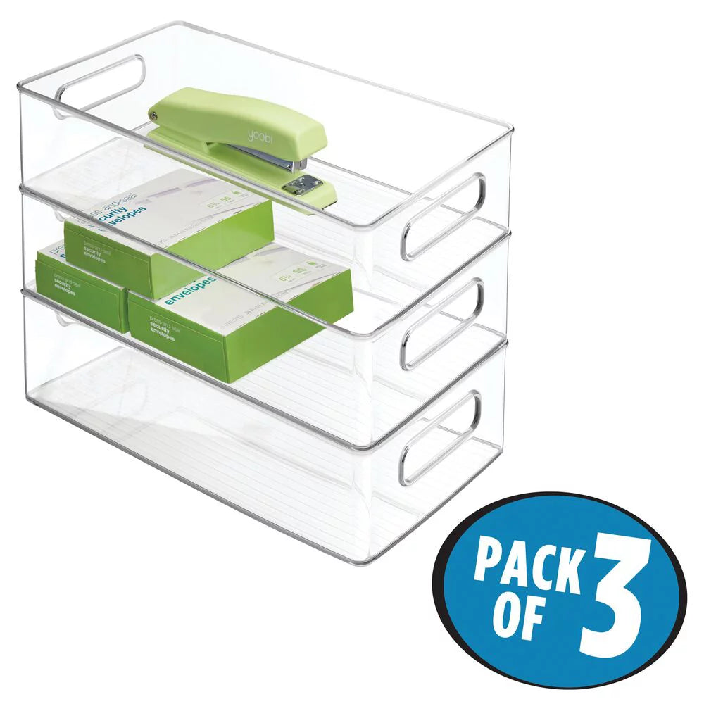 Clear 3 Pack Storage Bins J1907