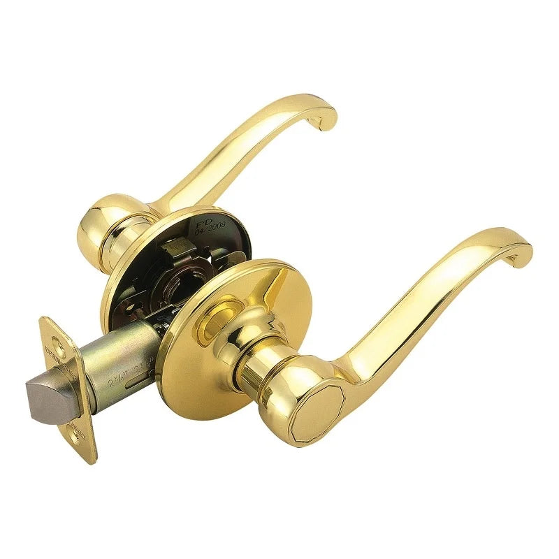 Polished Brass Door Lever E7806