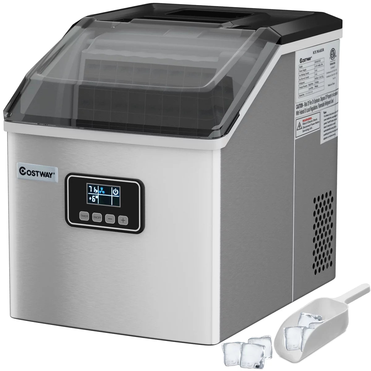 Stainless Steel Countertop Ice Maker Machine B87320