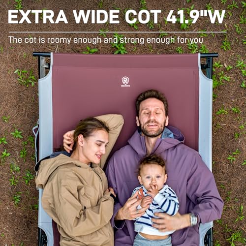 Extra Wide Oversized Folding Camping Cot with Carry Bag N7573