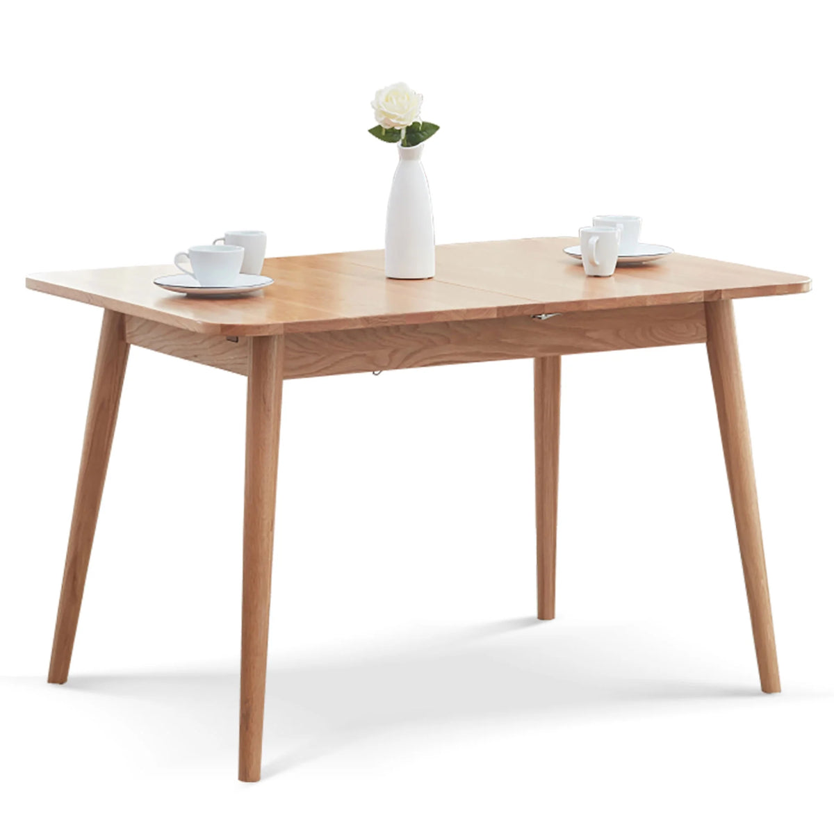 Solid Wood Dining Table for 6-8 People Light Oak R4194