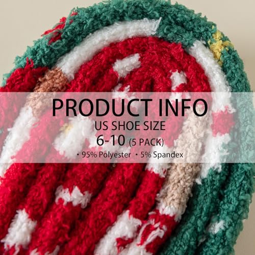 5 Pairs Fuzzy Socks F175