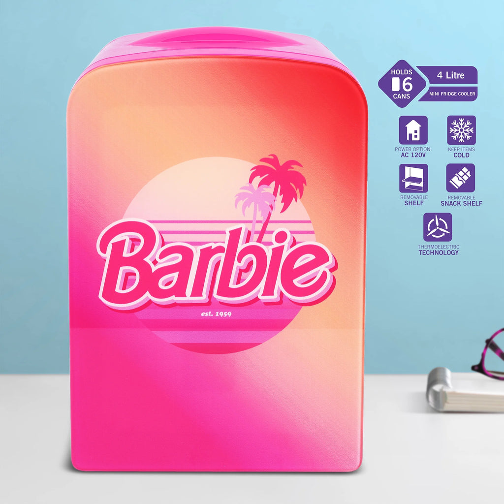 Hot Pink 6 Can Mini Fridge with Glass Door A956