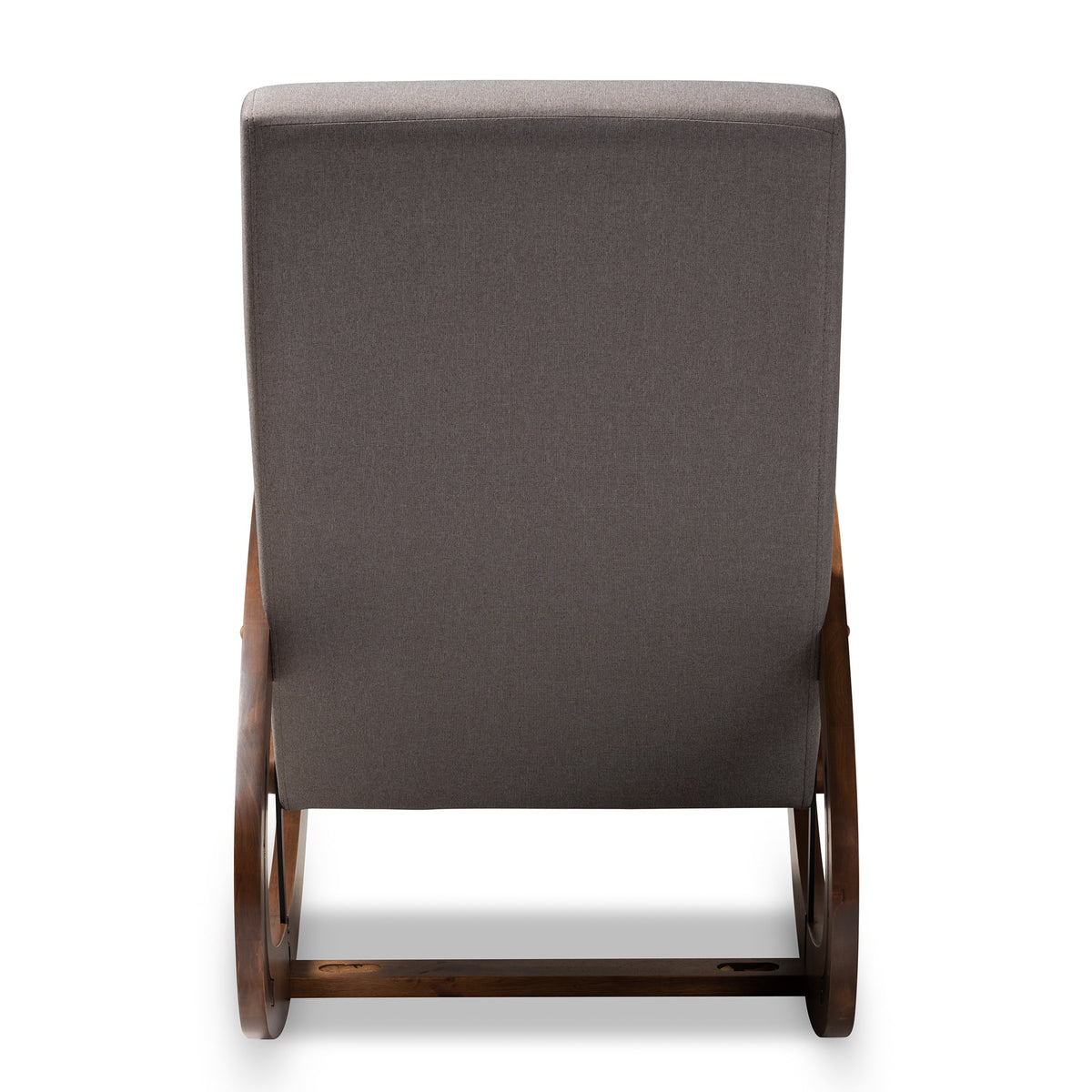 Gray Fabric Upholstered Wood Rocking Chair J62212