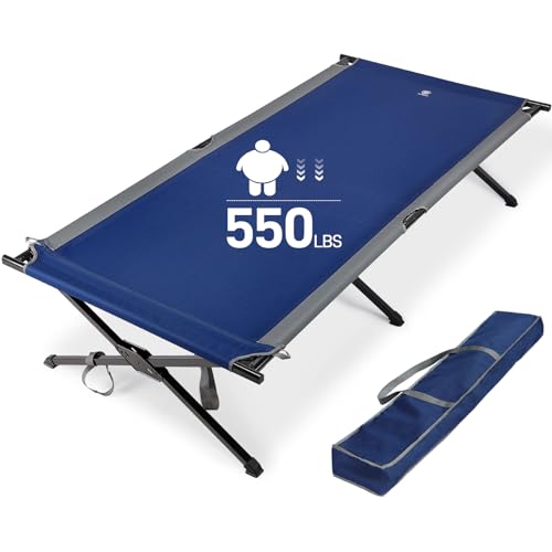 Extra Wide Oversized Folding Camping Cot with Carry Bag N7573