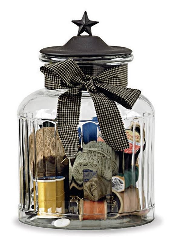 Black Glass Jar U78245