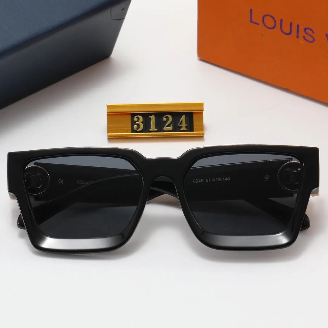 Fashion Letter Stitching Flat Glasses P8971