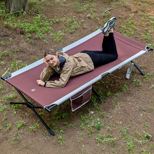 Extra Wide Oversized Folding Camping Cot with Carry Bag N7573