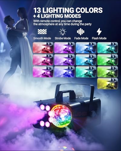 600W Fog Machine with Disco Ball Lights U72287
