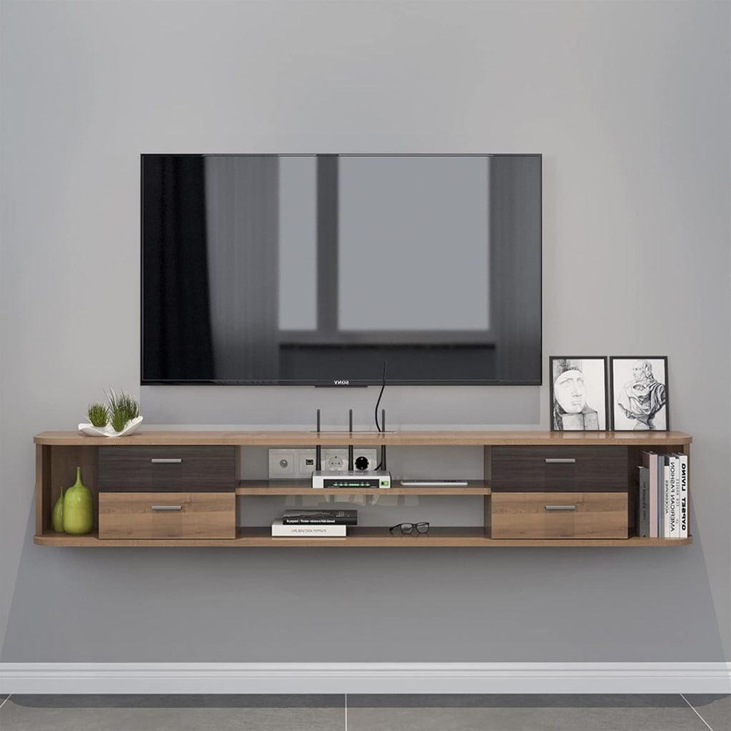 Wall Mounted Floating TV Stand with 4 Drawers K33776