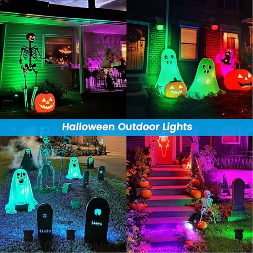 IP67 Waterproof Solar Landscape Spot Lights 8 Pack Cool White 27 LED C6400