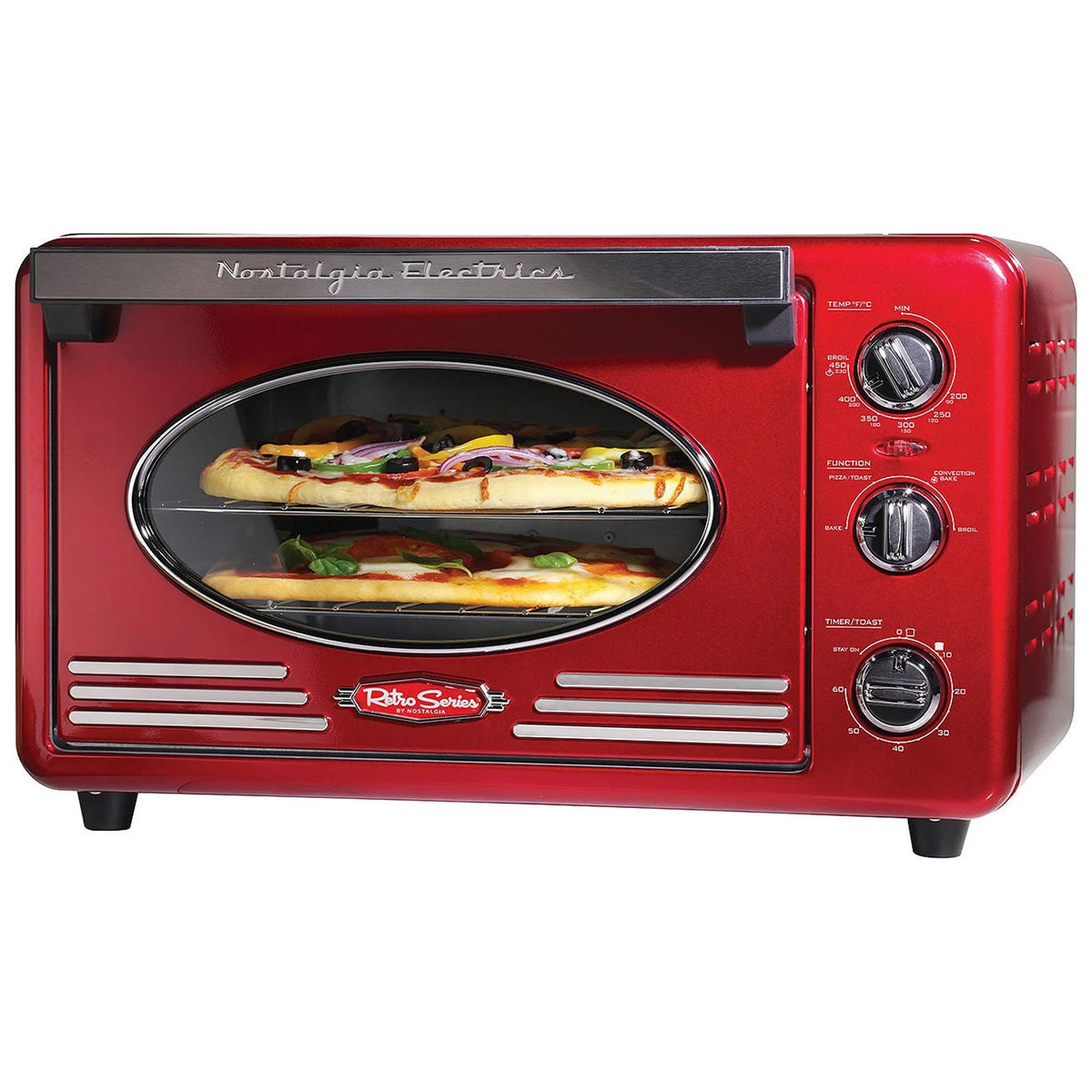 Retro Red 12-Slice Convection Toaster Oven E711
