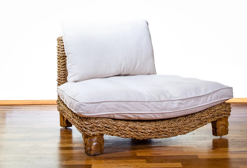 Natural Meditation Chair with Cream Cushion E52781