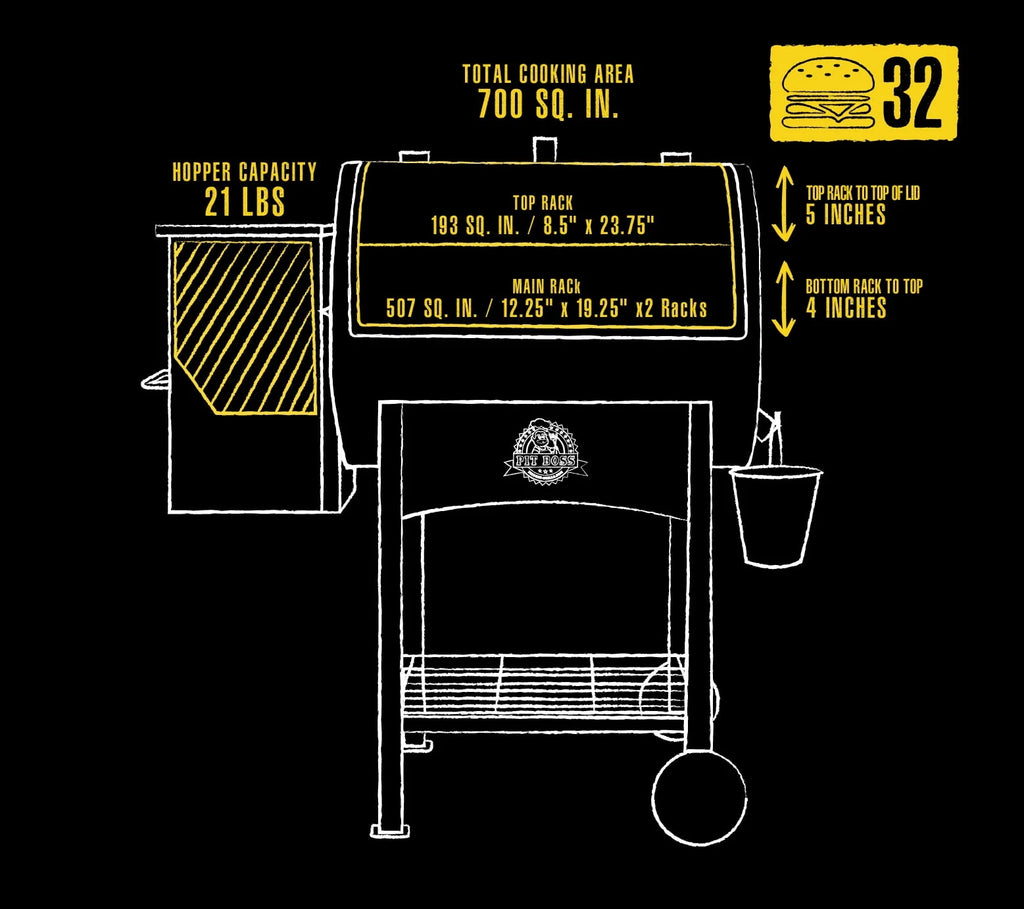 Wood Fired Pellet Grill with Flamebroiler Z810