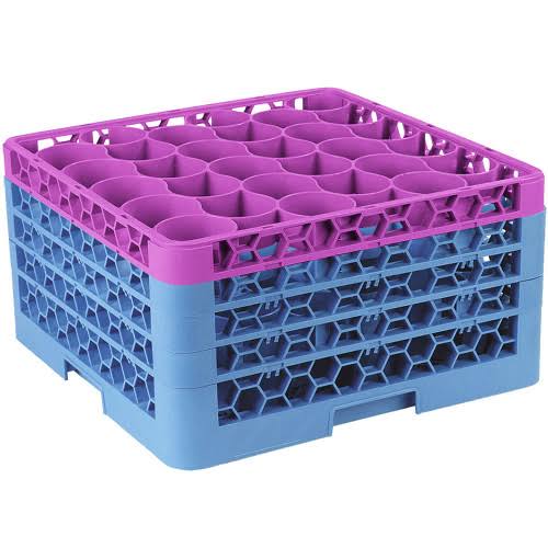 Glass Rack 30 Compartments 4 Color Coded Extenders V747