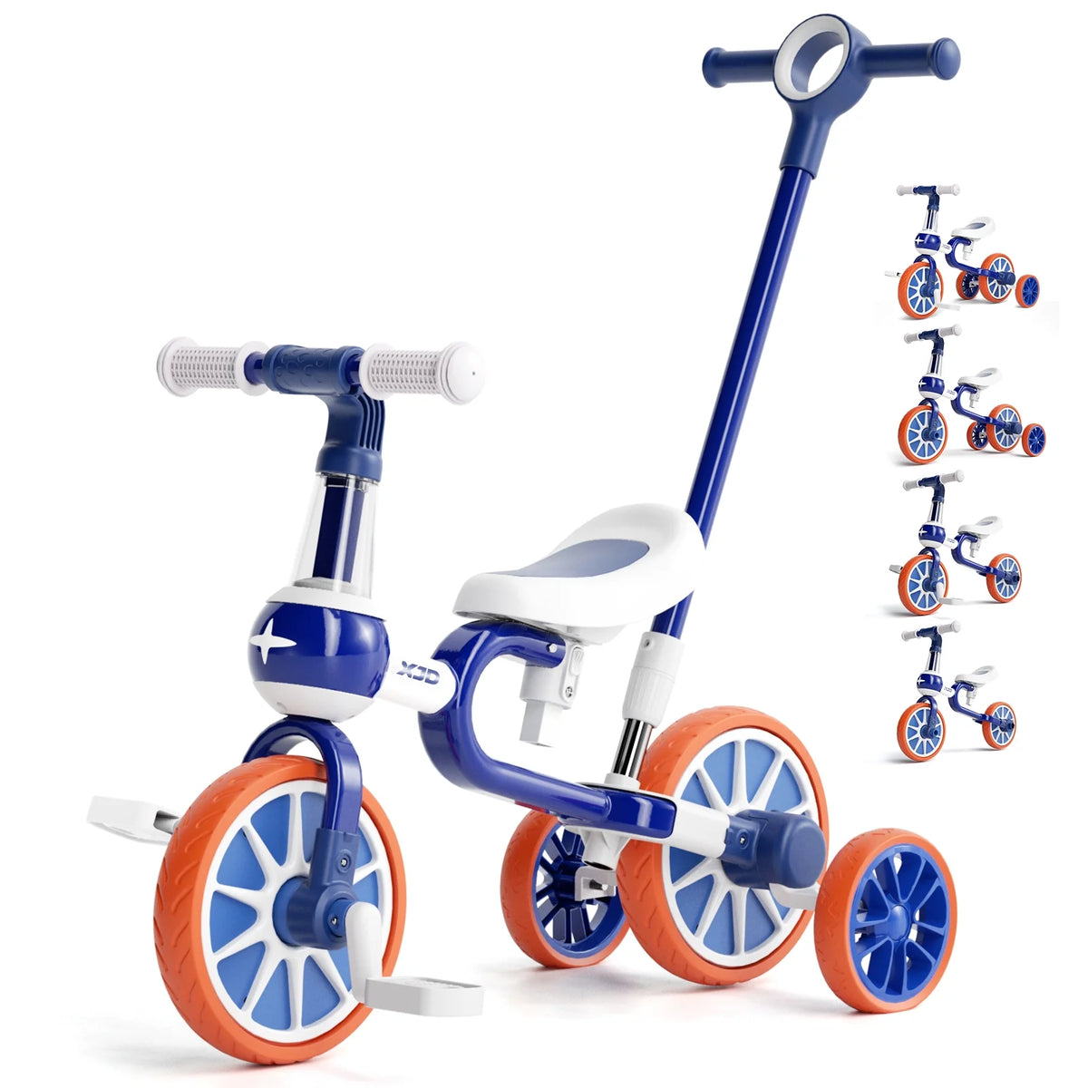 7 in 1 Toddler Tricycle with Removable Pedals F721