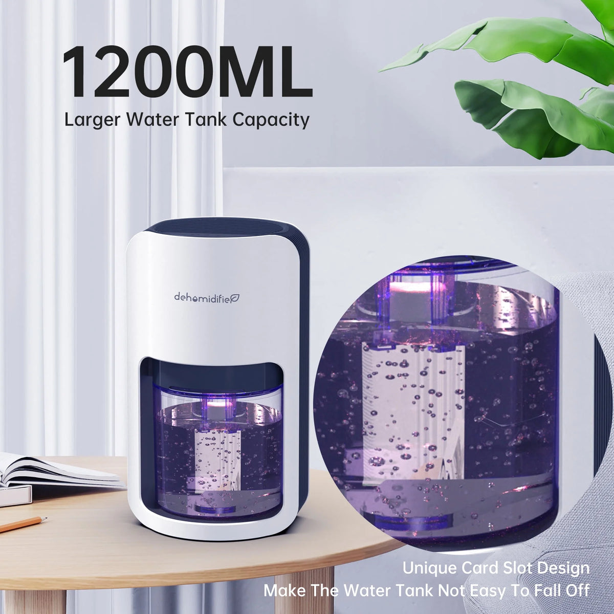 1200ml Ultra Quiet Dehumidifier with Automatic Defrosting U281755