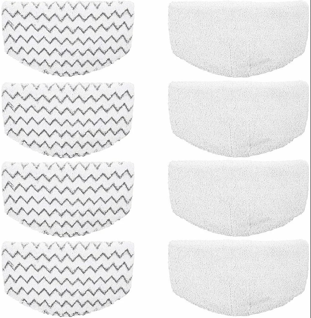 Steam Mop Replacement Pad 4Pcs White & 4Pcs Stripes Z642078