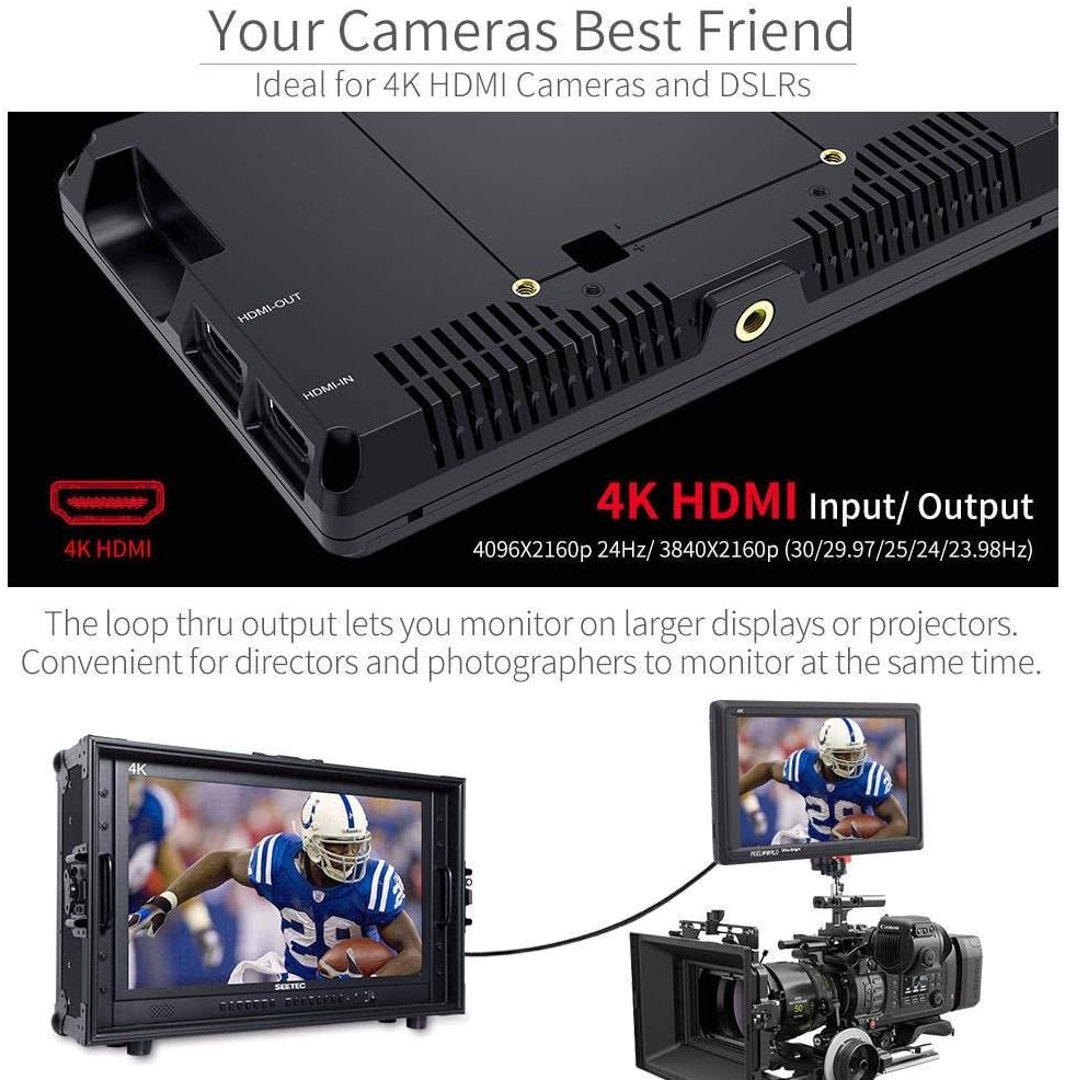 7 Inch 2200nit DSLR Camera Field Monitor Full HD 4K HDMI F681