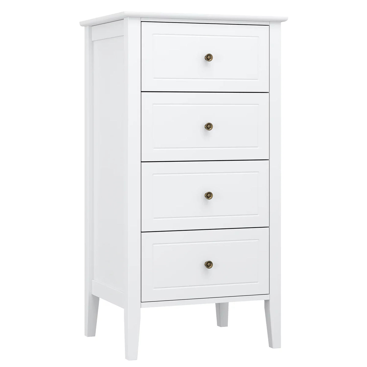 White 4 Drawer Wood Dresser F3167