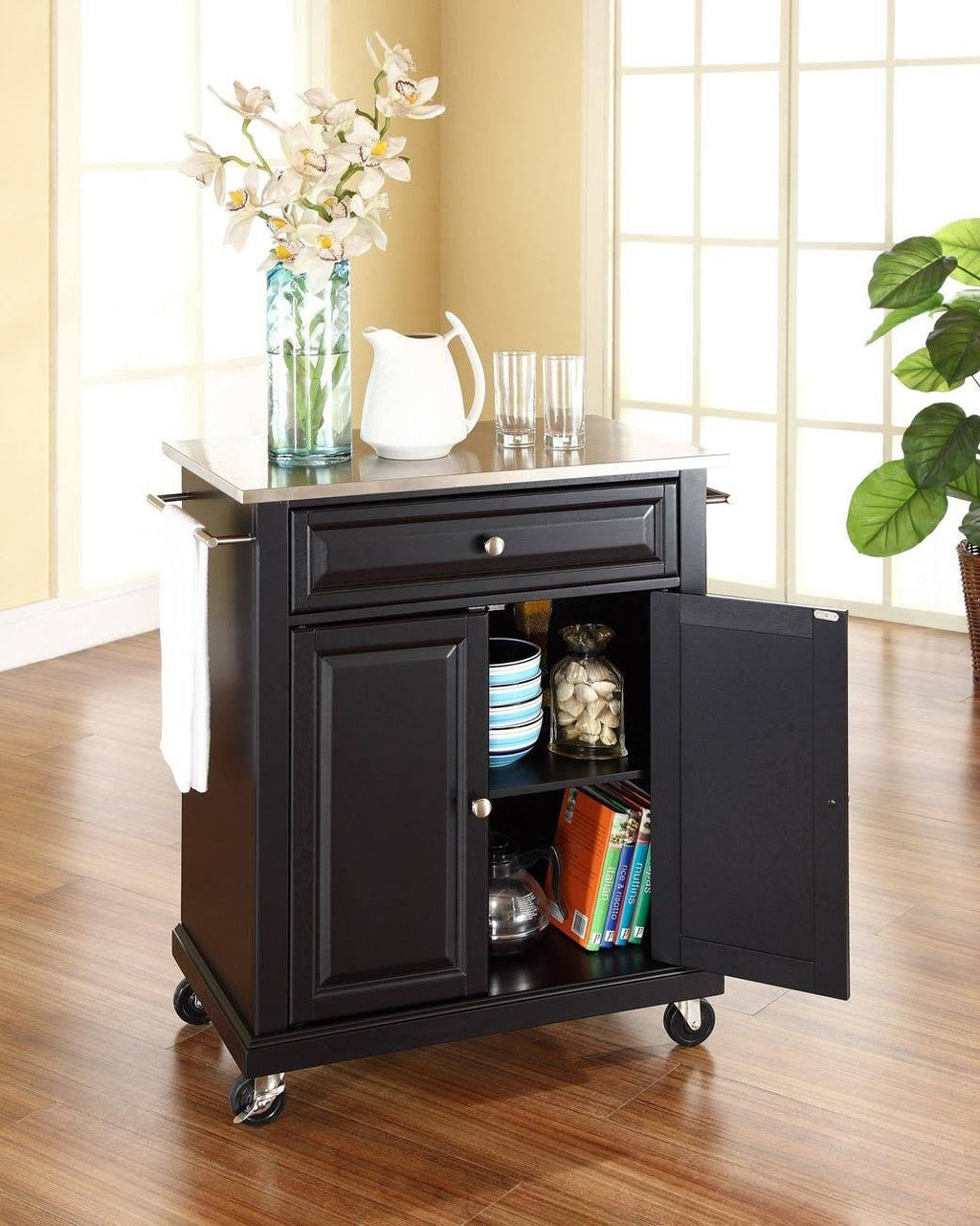 Stainless Steel Top Portable Kitchen Cart Island S406