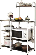 Black Brown Kitchen Baker's Rack Microwave Cart X314574