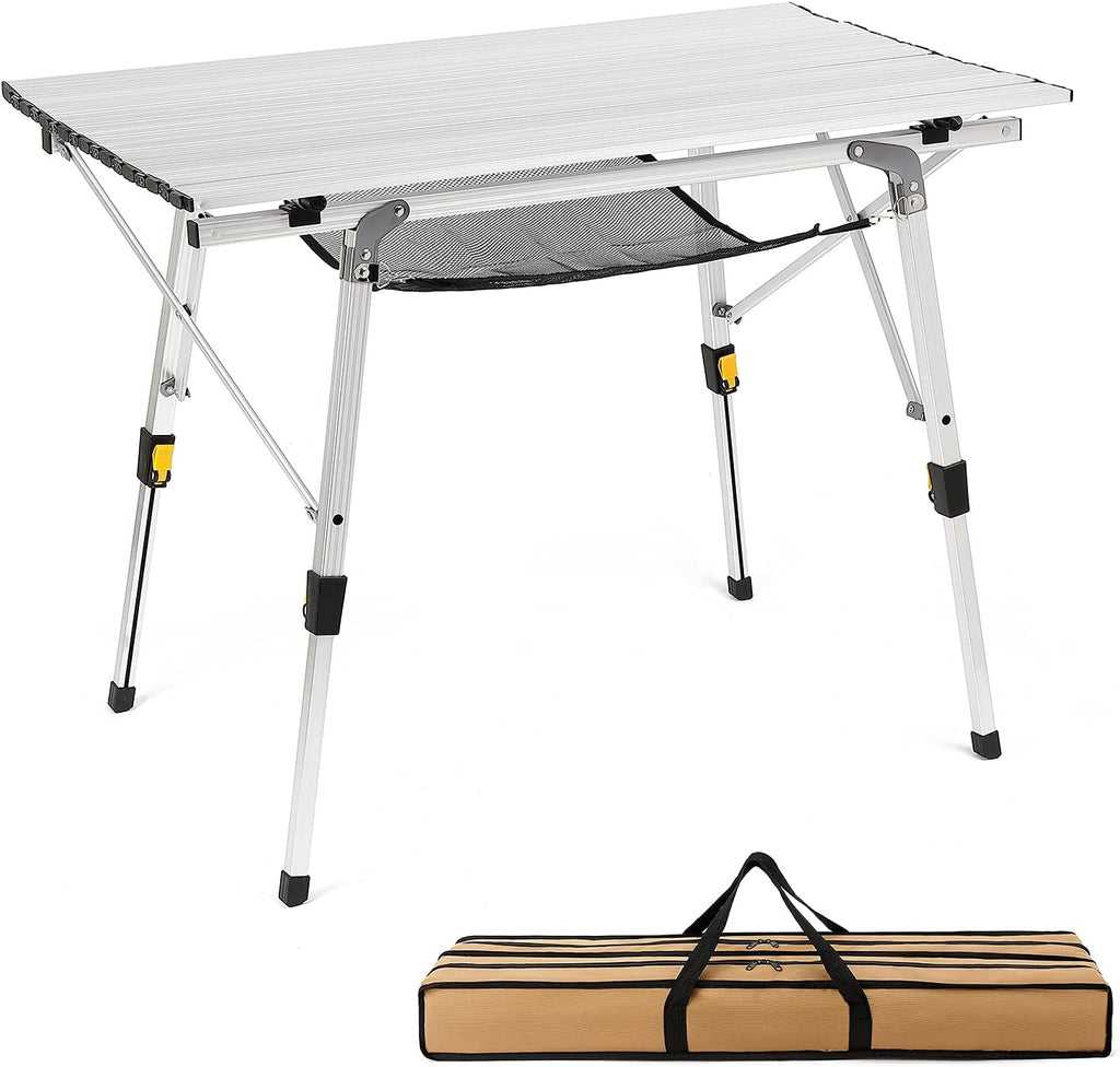 Folding Portable Camping Table with Aluminum Legs B6008